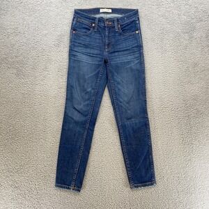 Madewell High Riser Skinny Jeans Womens Size 26 Mid Rise Denim Jeans Cotton Blue